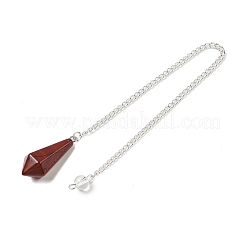 Natural Red Jasper Cone Pointed Dowsing Pendulums&nbsp;G-A249-02S-12