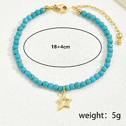 Natural Turquoise Beads Charm Bracelets for Women&nbsp;ET0465