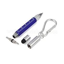 Aluminum Practical 6-in-1 Keychain Pen&nbsp;LS-AJEW-R004-01P-10