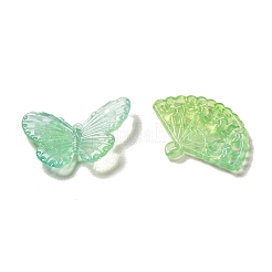 模造ゼリーアクリルビーズ  混合図形  ミディアムアクアマリン  7.5~27x7.5~29.5x2.5~7.5mm  穴：1.5~2mm&nbsp;OACR-H039-02H