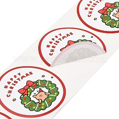 120 Round Paper Christmas Cartoon Sticker Rolls&nbsp;DIY-M070-09A