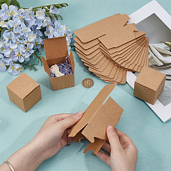 紙製ギフト収納ボックス80個  梱包用段ボール箱  正方形  バリーウッド  5x5x5cm&nbsp;CON-BC0008-17A