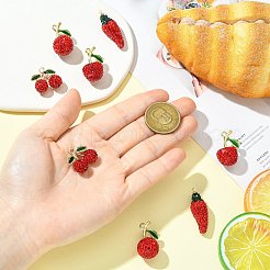 8Pcs 4 Styles Polymer Clay Rhinestone Pendants&nbsp;CLAY-CJ0002-11