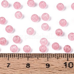 ドローベンチスタイルのガラスシードビーズ  ラウンド  模造キャットアイビーズ  丸い穴  ライトコーラル  4x3mm  穴：1.4~1.8mm  約7500個/ポンド&nbsp;SEED-N008-11D