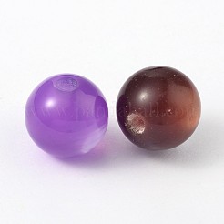 樹脂ビーズ  ラウンド  ミックスカラー  12mm  穴：2mm&nbsp;RB101Y