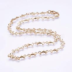 304ステンレススチールチェーンネックレス  カニカン付き  イルカ  ミックスカラー  17.9インチ（45.5cm）&nbsp;STAS-P164-16