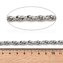 304ステンレスロープチェーン  溶接されていない  スプールで  ステンレス鋼色  6mm&nbsp;CHS-K024-17P
