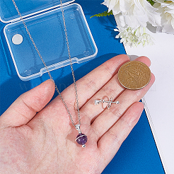 スターリングシルバーのビーズ付き惑星ペンダントベイル2個、925個  スタンプ925個付き  銀  15x10mm  穴：5x3mm  内径：8.6mm  ピン：0.9mm&nbsp;STER-PH0003-78