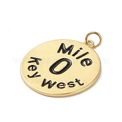 Rack Plating Brass Enamel Pendants&nbsp;KK-P261-05D-G