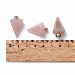 Cone/Spike/Pendulum Natural Rose Quartz Stone Pendants&nbsp;G-R278-82