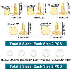 10Pcs 5 Styles Brass Cuff Button&nbsp;BUTT-UN0001-21S