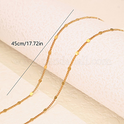 ヴィンテージ風真鍮製テクスチャードツイストチェーンネックレス（女性用）  18KGP本金メッキ  17.72インチ（45cm）&nbsp;ED4073