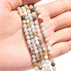 Natural Flower Amazonite Beads Strands&nbsp;X-G-G545-06