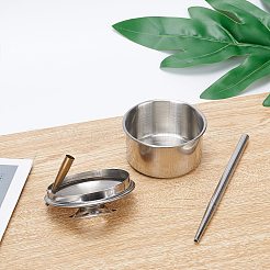 Stainless Steel Blowing Glaze Pot&nbsp;AJEW-WH0120-68A