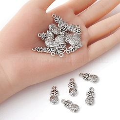 パイナップルチベットスタイルの合金のペンダント  鉛フリー＆カドミウムフリー  アンティークシルバー  19x9x3mm  穴：1mm&nbsp;TIBEP-YW0001-38AS