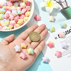 Gradient Color Opaque Resin Cabochons&nbsp;RESI-CJ0003-66