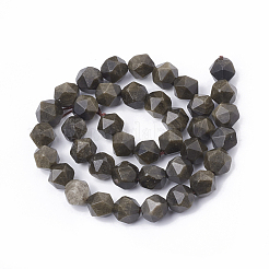 Natural Golden Sheen Obsidian Beads Strands&nbsp;G-T064-45A