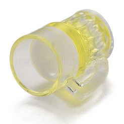 プラスチックペンダントの飾り  生ビール  きいろ  20.5x18.5x14mm&nbsp;KY-A001-01
