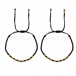 Round Brass Braided Bead Bracelet Sets for Women Men&nbsp;TE5928-1