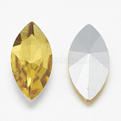 Pointed Back Glass Rhinestone Cabochons&nbsp;RGLA-T083-6x12mm-22