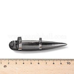 合金リング  爪と関節を保護する  ガンメタ色  80.5x18.5mm  usサイズ6 1/2(16.9mm)&nbsp;RJEW-V004-01B