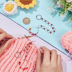 Glass Beaded Knitting Row Counter Chains&nbsp;HJEW-AB00590