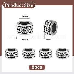 8Pcs 304 Stainless Steel Beads&nbsp;STAS-UN0054-31