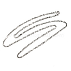 304 Stainless Steel Wheat Chain Necklaces for Unisex&nbsp;NJEW-K305-05P