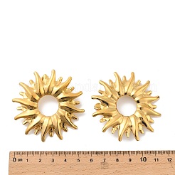 304ステンレススチール製サンスタッドピアス  カドミウムフリー＆ニッケルフリー＆鉛フリー  イオンプレーティング（ip）  18KGP本金メッキ  55x55.5mm&nbsp;EJEW-A141-01G