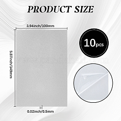 熱転写アルミシート10枚  長方形  銀  149x100x0.5mm&nbsp;AJEW-SP0001-88B