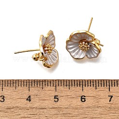 Brass Enamel Stud Earrings Finding with Peg Bails&nbsp;LS-KK-Q048-27G