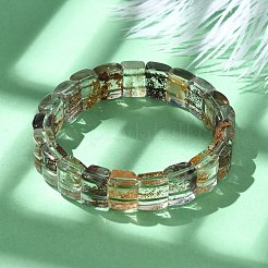 Natural Lodolite Quartz Bead Stretch Bracelets for Women Men&nbsp;BJEW-C097-01