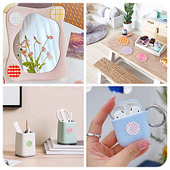 32Pcs 8 Colors Resin Plates Miniature Ornaments&nbsp;DOLL-TA0001-01