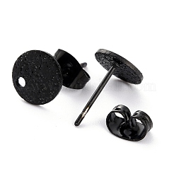 304 Stainless Steel Stud Earring Findings Ion Plating(IP)&nbsp;STAS-O144-01A-B