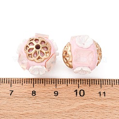 Handmade Resin Indonesia Round Beads&nbsp;IPDL-P005-09KCG-01