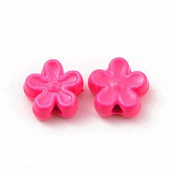 塗装合金ビーズをスプレー  花  ミックスカラー  7x7.3x3.3~3.5mm  穴：1.2~1.4mm&nbsp;PALLOY-K001-17