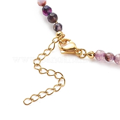Teardrop Pendant Necklace with Round Beaded Chains&nbsp;NJEW-JN03921
