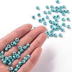 TOHO差し玉ビーズ  日本製シードビーズ  （不透明なターコイズ55)個  6x5.5x3.5mm  穴：2mm  約450 G /袋&nbsp;SEED-TM05-55