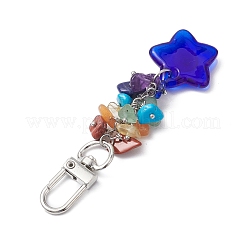 Blue Evil Eye Lampwork Pendant Decooration&nbsp;HJEW-JM01969-02