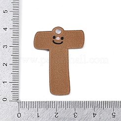 アクリルパーツ  笑顔の文字  文字t  29~38x21.5~34.5x2.3mm  穴：3mm&nbsp;MACR-R002-01T