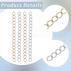 120 Strands 2 Colors 304 Stainless Steel Chain Extender&nbsp;STAS-BM0001-05