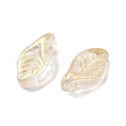 ガラスビーズ  葉  小麦  12x6.5x5mm  穴：0.8mm&nbsp;GLAA-D303-08L