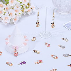 48Pcs 8 Styles Painted Alloy Pendants&nbsp;FIND-SC0010-26