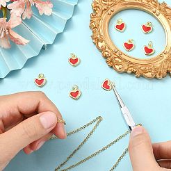 10Pcs Brass Enamel Charms&nbsp;KK-SZ0003-35