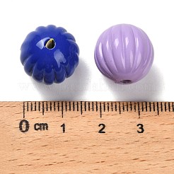 スプレー塗装された不透明なアクリルビーズ  カボチャ  ミックスカラー  15.5mm  穴：2mm&nbsp;OACR-P030-08A-M