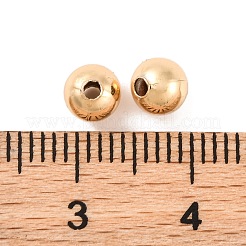 Eco-Friendly Brass Smooth Round Beads&nbsp;KK-D322-G-5mm-RS