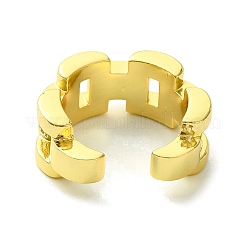 Brass Micro Pave Cubic Zirconia Open Cuff Rings&nbsp;RJEW-K256-31G