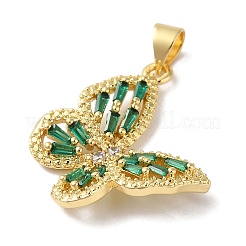 Rack Plating Brass & Cubic Zirconia Pendants&nbsp;KK-L216-014G-02