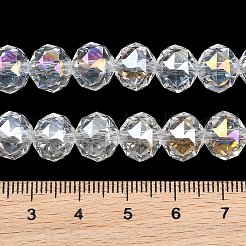 Transparent Electroplate Glass Beads Strands&nbsp;X-EGLA-N002-34C-B01