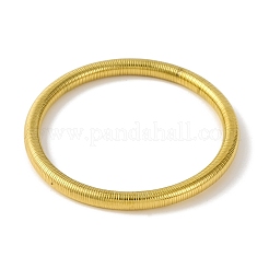 イオンプレーティング（IP）304ステンレススチール製女性用バングル  ゴールドカラー  内径：2-1/2インチ（6.2cm）&nbsp;BJEW-B104-30G